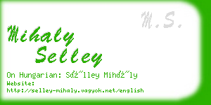 mihaly selley business card